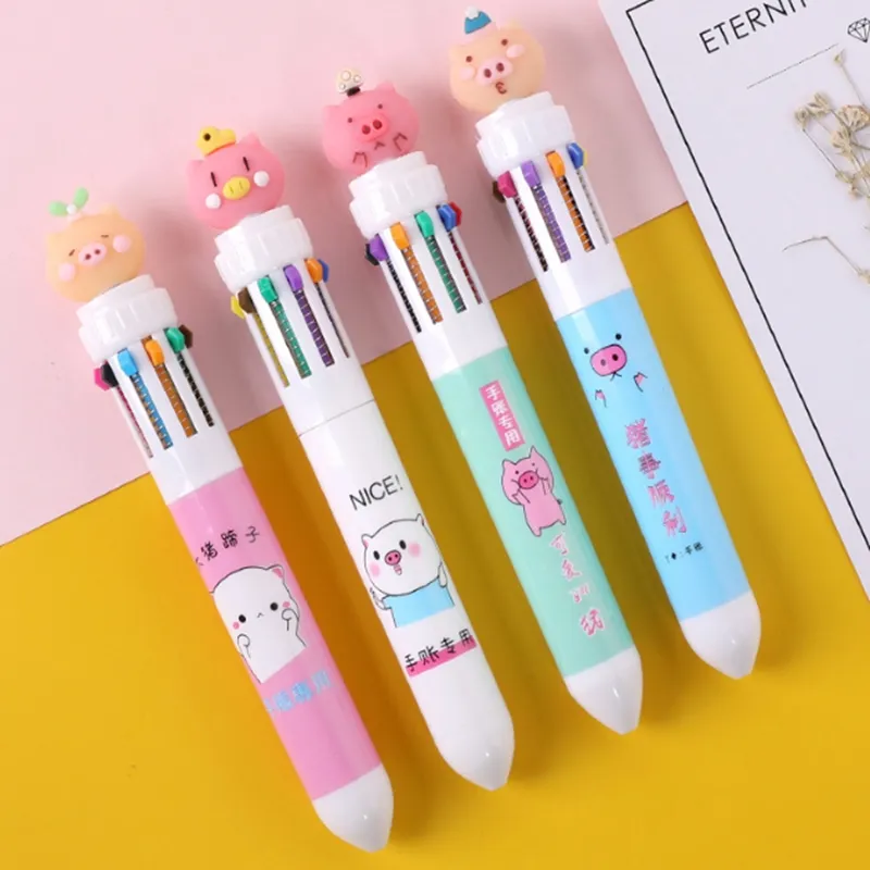 Wholesale Multicolored Cartoon Cute Ballpoint Pens Colorful Refillable  Stationery For Students And Office Use Perfect Gift From Homesale2020,  $0.71
